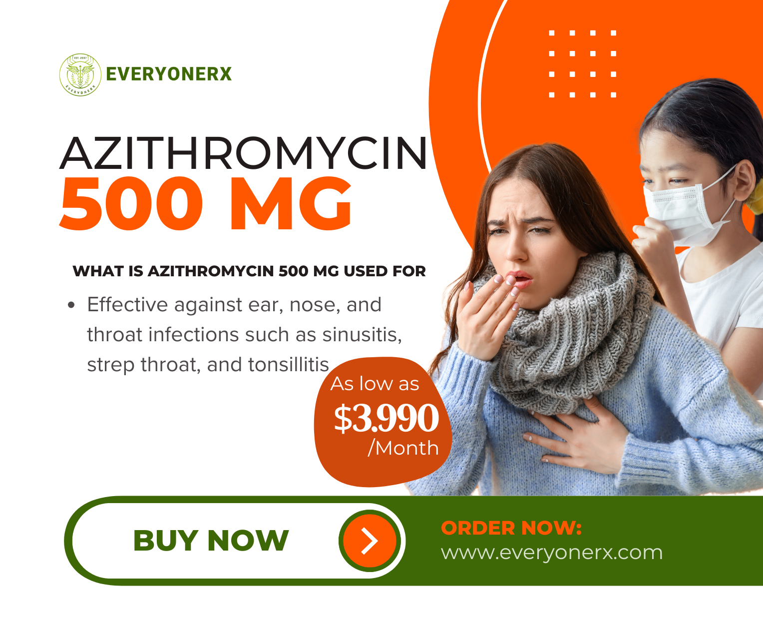 Azithromycin 500 mg – Z-Pack Generic at the Best Price in Texas | Everyone RX